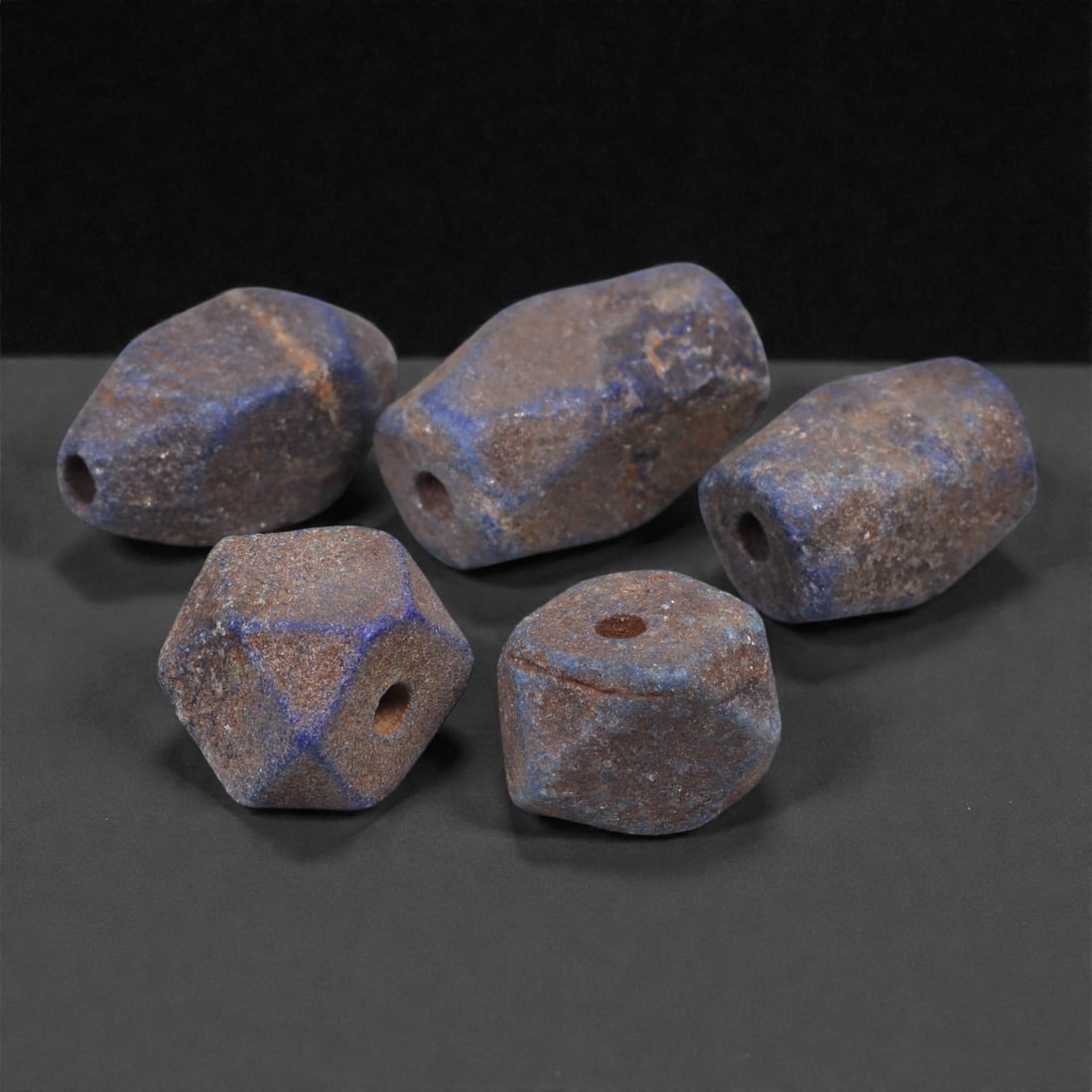 A Near Eastern Akkadian Lapis Lazuli Bead Lot, circa 2334-2154 BCE, 1-1.7cm, 79Y (1 of 1)