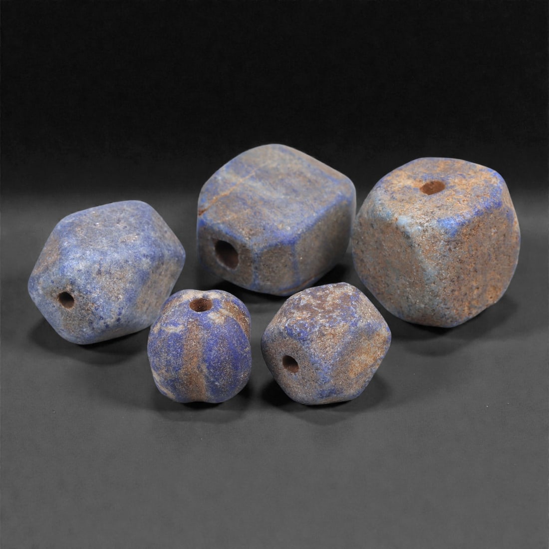A Near Eastern Akkadian Lapis Lazuli Bead Lot, circa 2334-2154 BCE, 1.2-1.8cm, 78Y (1 of 1)