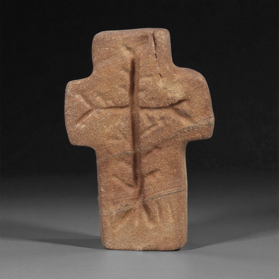 A Byzantine Stone Carved Cross Plaque, 6th-8th Century CE, 15LB
