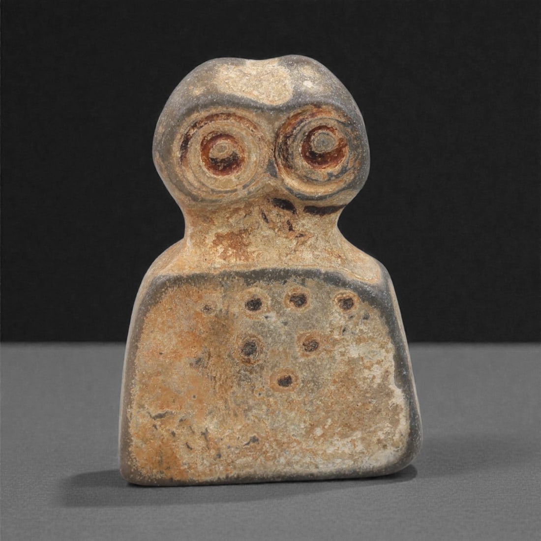 A Northern Mesopotamian Stone Eye Idol, Late Chalcolithic, 4th-3rd Millennium BCE, 70LN (1 of 2)