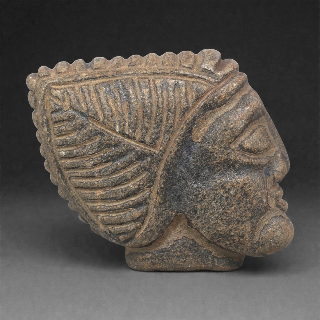 A Near Eastern Stone Head, 3rd-2nd Millennium BCE, 68LF (1 of 2)
