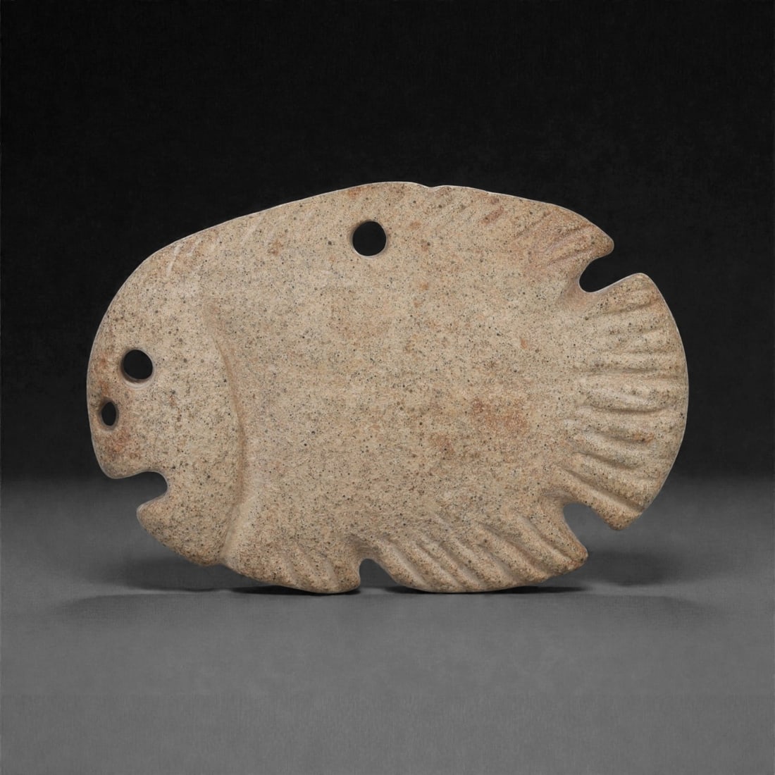 An Egyptian Stone Fish Pendant, Middle Kingdom to New Kingdom, Circa 2000-1000 BCE, 58LB (1 of 2)
