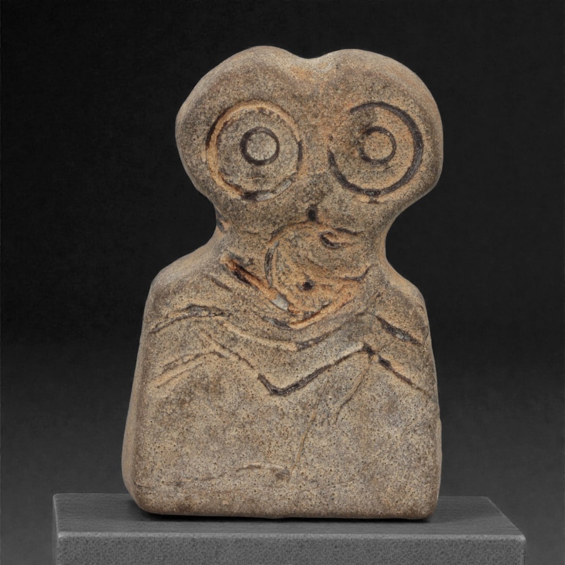 A Northern Mesopotamian Stone Eye Idol, Late Chalcolithic, 4th Millennium BCE, 50LQ (1 of 2)