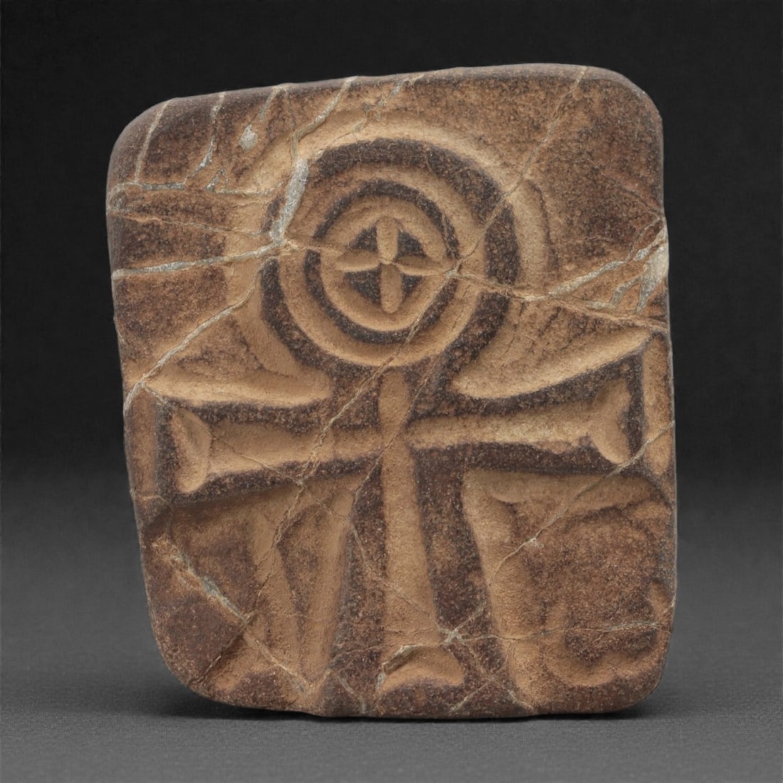 A Byzantine Stone Relief with Cross Motif, 10th-12th Century, 15C (1 of 2)