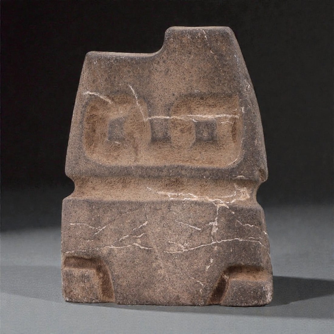 A Valdivian Stone Standing Figure, Early Formative Period, Circa 3500-1500 BCE, 100R (1 of 2)