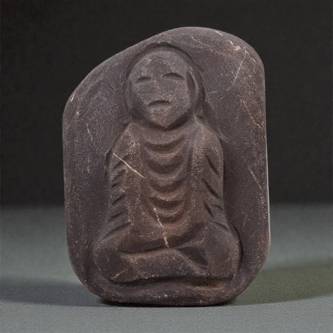 A Japanese Stone Buddhist Relief Plaque, Edo Period, 17th-19th Century, 70R (1 of 2)