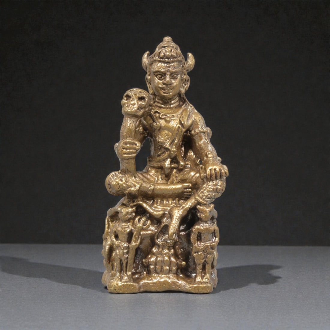 Bronze Buddhist Deity Amulet - Himalayan Fierce Protector Figurine, 58ZC (1 of 2)