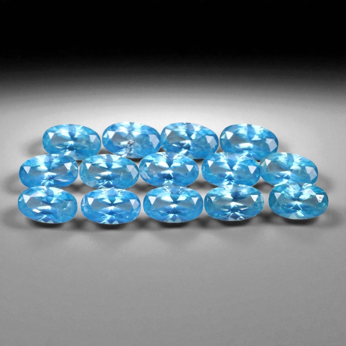 4.28 Carats Electric Blue Zircon Oval Parcel - Natural Cambodian Stones, 30WC (1 of 1)