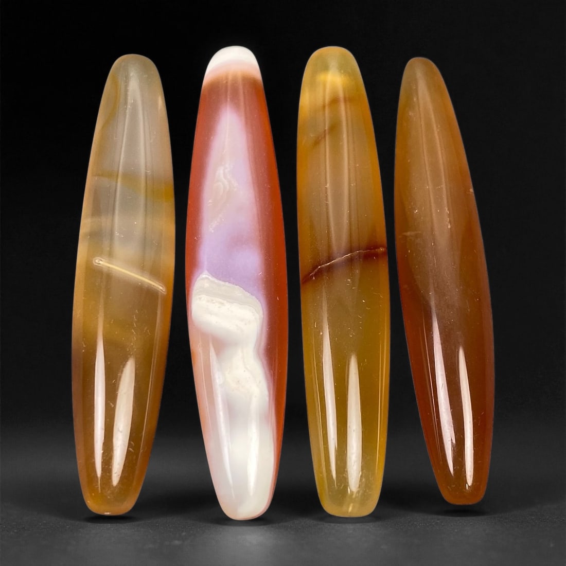 Tibetan or Himalayan Buddhist Carnelian Ritual Beads, c. 19th-20th Century CE, 4.5-5cm, 74EQ (1 of 1)