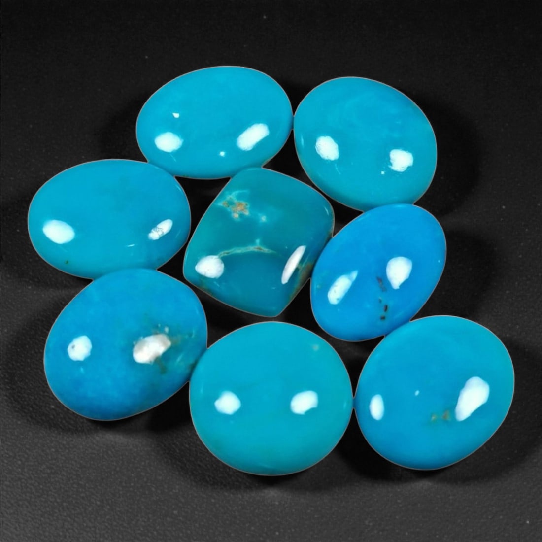23.61 Carats Vibrant Sky Blue Turquoise Cabochon Lot - Natural Sleeping Beauty Type Stones, 1XA (1 of 1)
