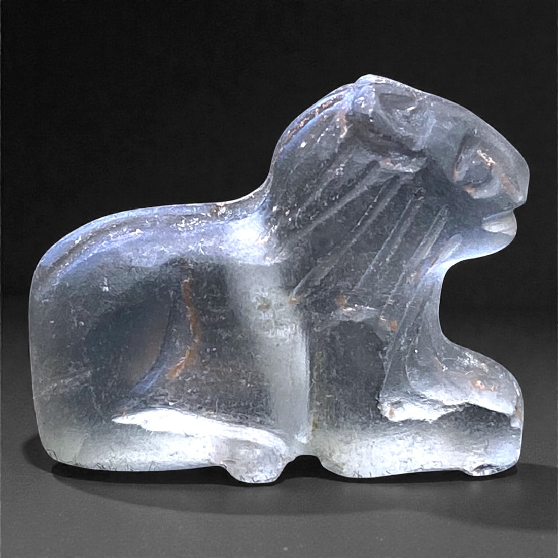 A Rock Crystal Feline Amulet, Late Antique / Early Medieval Period, 10g, 72AA (1 of 2)
