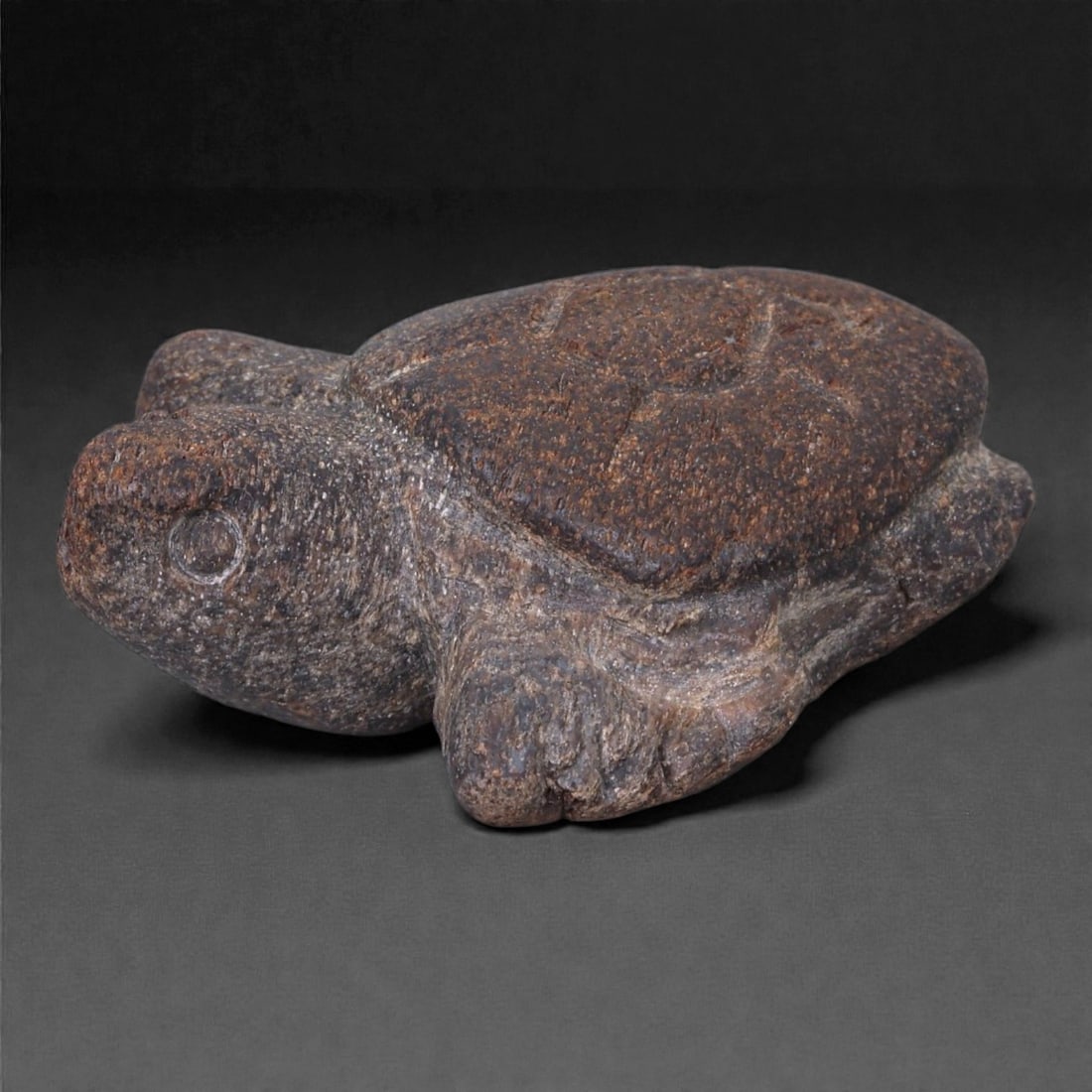 Ancient Fossilized Bone Stone Turtle - Near Eastern Figurine 4.4cm, 5ZD