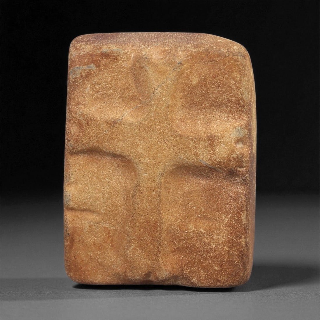 An Early Christian Stone Carved Cross Plaque, 5th-7th Century CE, 72ZB (1 of 2)