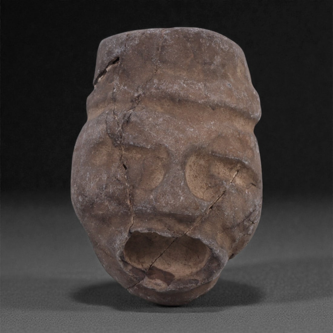 Near Eastern Stone Maskette - Anthropomorphic Face Idol, 8ZE (1 of 2)