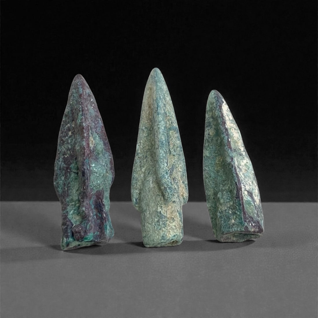 A Group of Ancient Bronze Arrowheads, 2nd-1st Millennium BCE, 9g, 38BB (1 of 1)