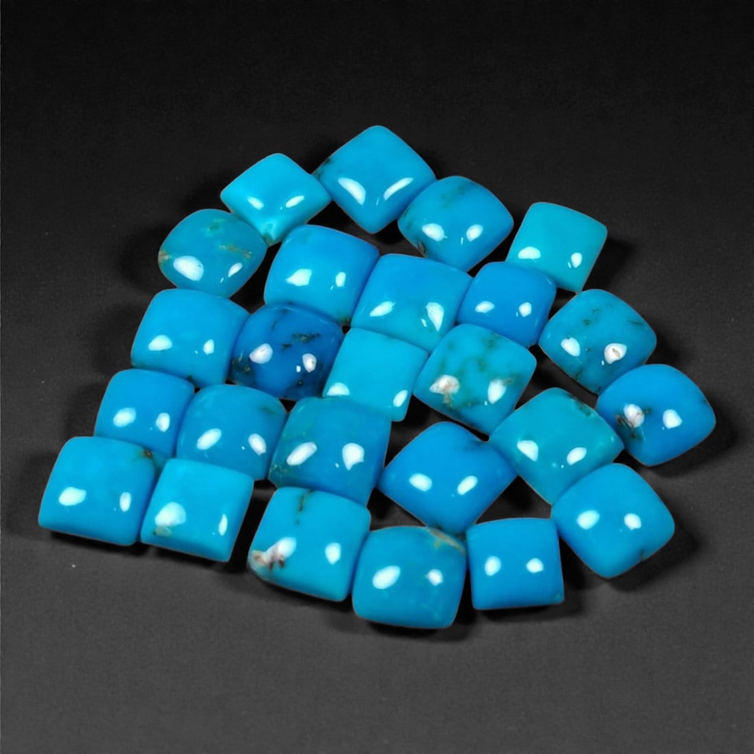 29.31 Carats Vibrant Sky Blue Turquoise Cabochon Lot - Natural Sleeping Beauty Type Stones, 2XA (1 of 1)