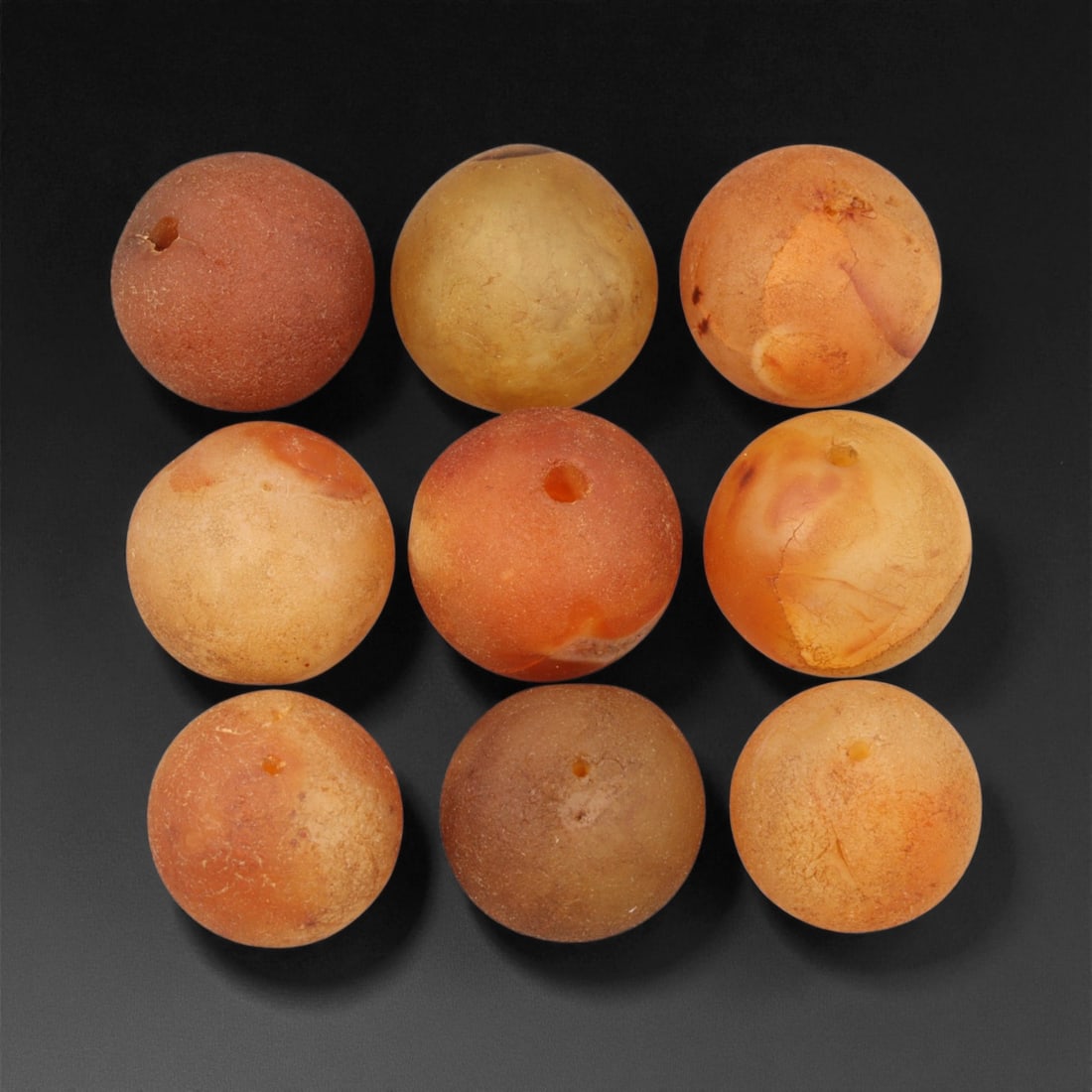 Antique Tibetan Carnelian Prayer Beads Collection, c. 18th-19th Century, 1.2-1.8 cm, 35EM (1 of 1)