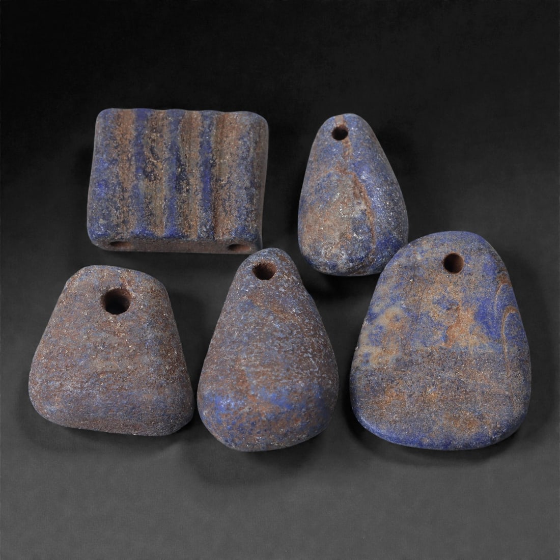 A Near Eastern Akkadian Lapis Lazuli Bead Lot, circa 2334-2154 BCE, 1.5-2.2cm, 71Y (1 of 1)
