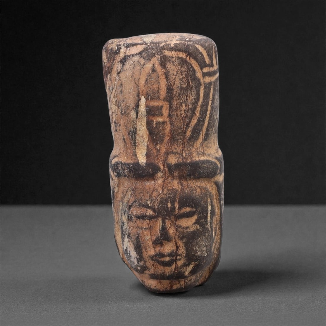 Ancient Stone Human Bust - Anthropomorphic Figurine, 61G (1 of 2)