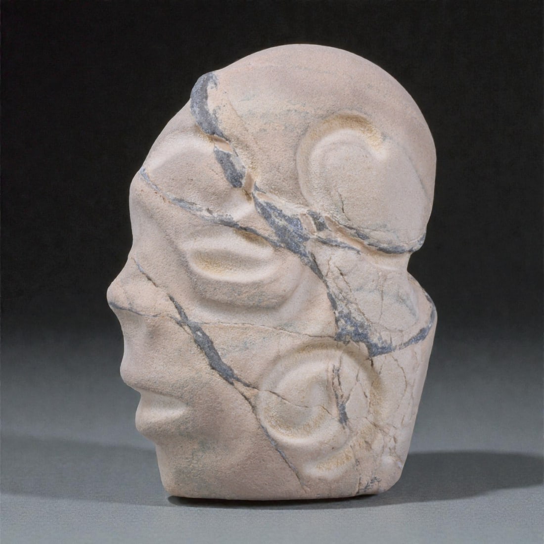 A Mesoamerican Stone Head Sculpture, Pre-Columbian Period, 31T (1 of 2)