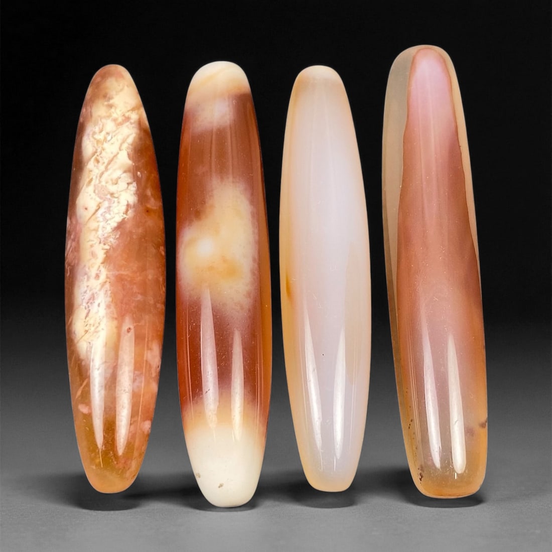 Tibetan or Himalayan Buddhist Carnelian Ritual Beads, c. 19th-20th Century CE, 4.5-5cm, 96EQ (1 of 1)