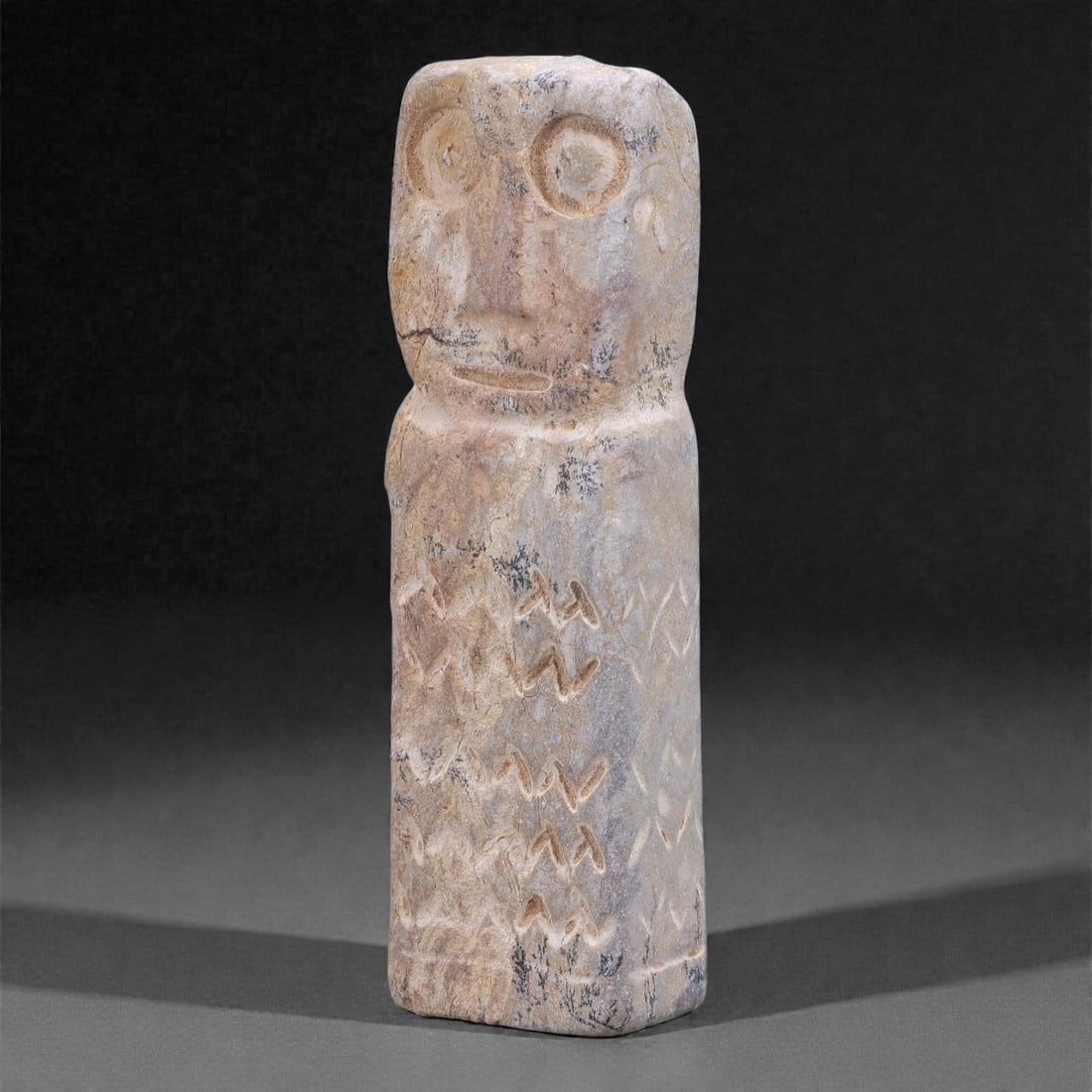 Ancient Stone Idol - Stylized Anthropomorphic Figure, 17G (1 of 3)