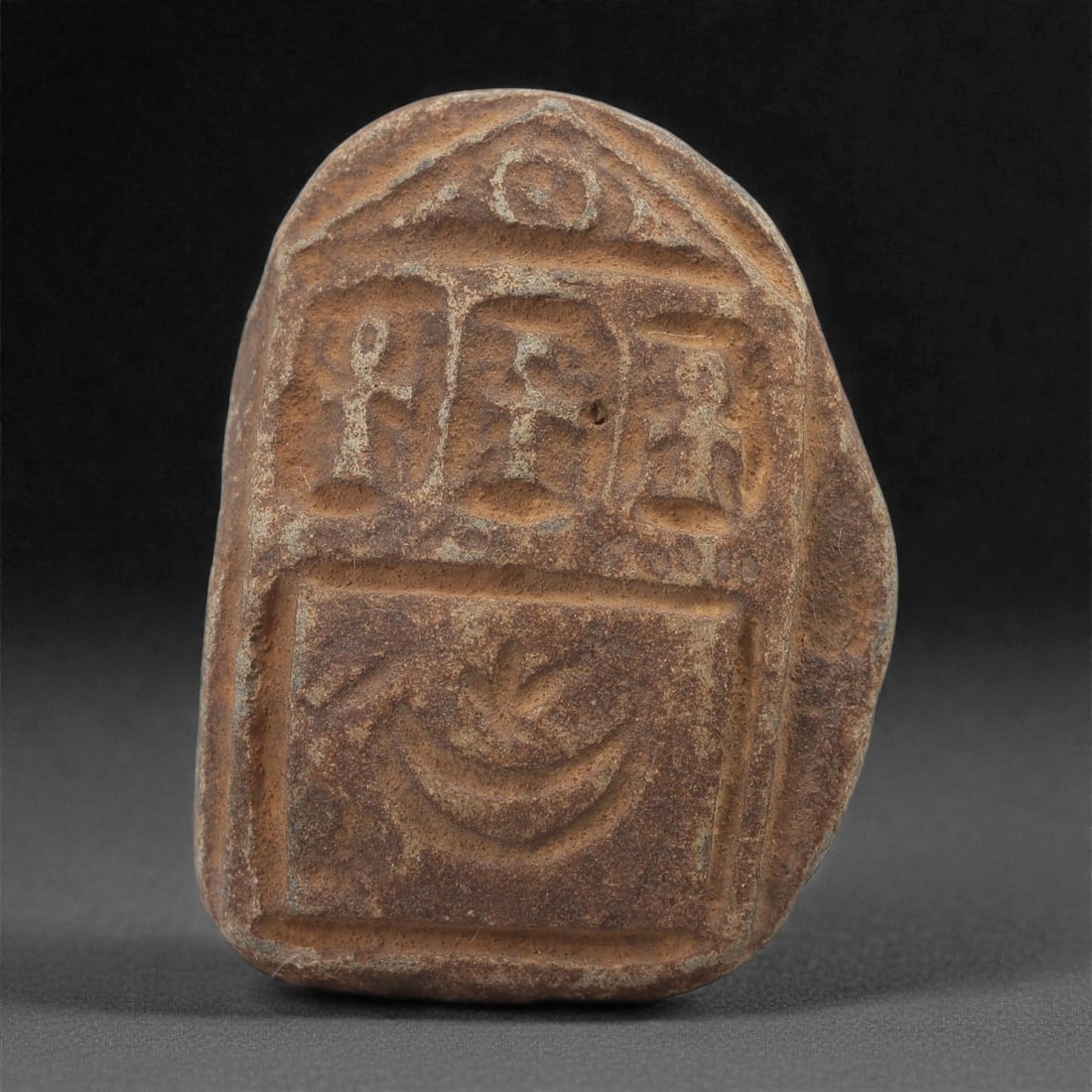 A Byzantine Stone Relief with Three Figures and Crescent Motif, 10th-12th Century, 43C (1 of 2)