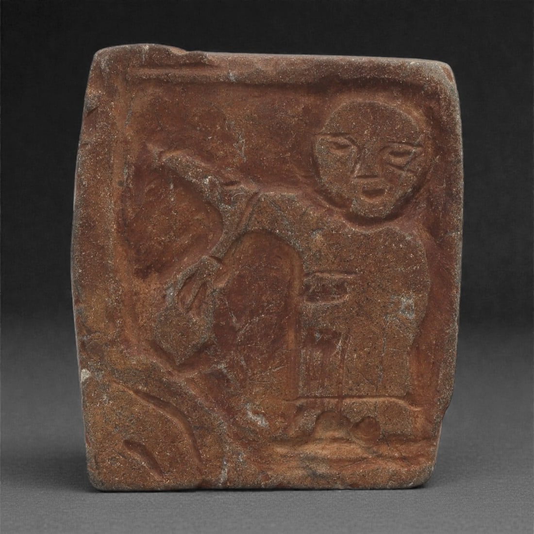 A Byzantine Stone Relief Plaque with Standing Figure, 11th-12th Century, 10B (1 of 2)