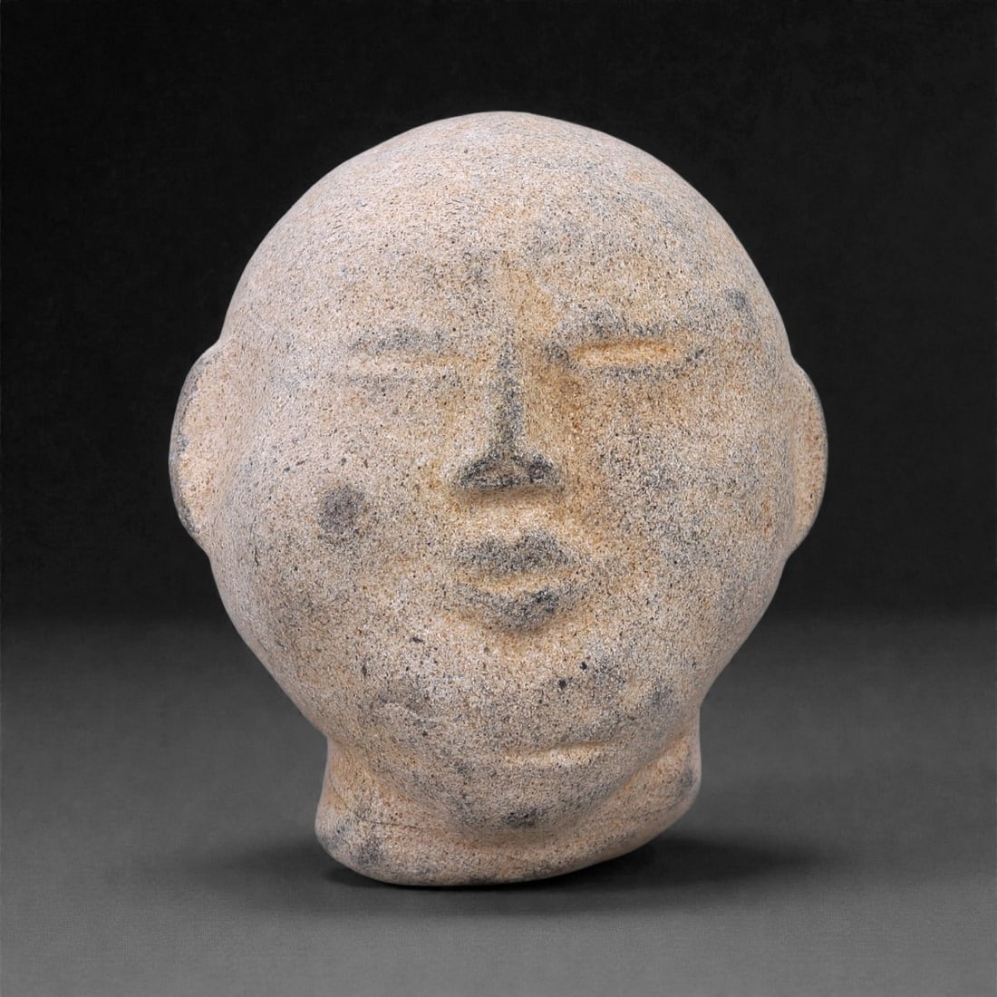 An Eastern Oriental Stone Monk Head, 51G (1 of 2)