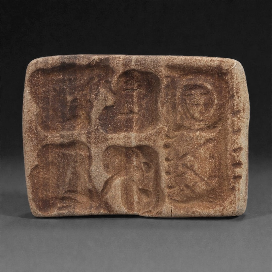 A Byzantine Stone Relief Plaque with Figural and Zoomorphic Panels, 10th-12th Century, 91A (1 of 2)