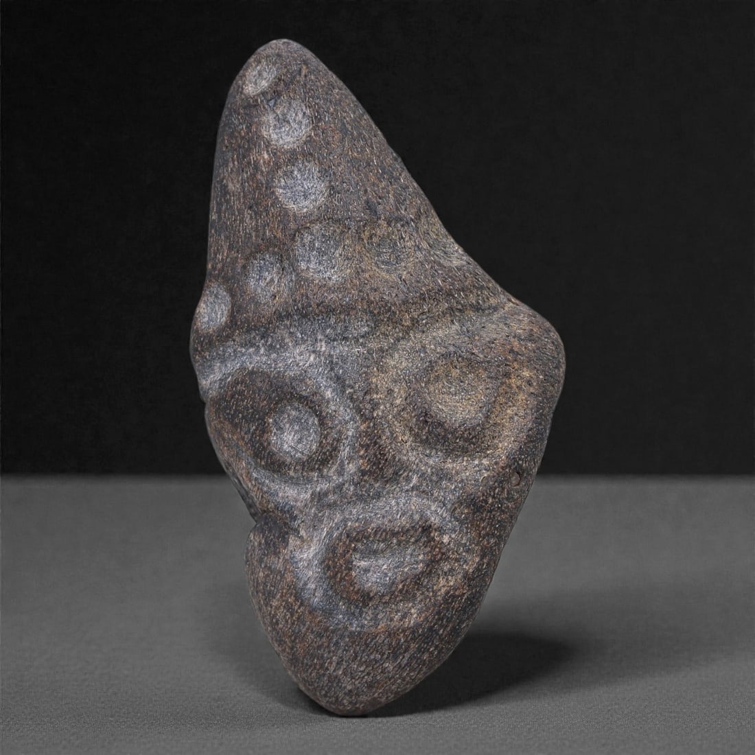 Ancient Stone Anthropomorphic Idol - Ritual Face Figurine, 89E (1 of 2)
