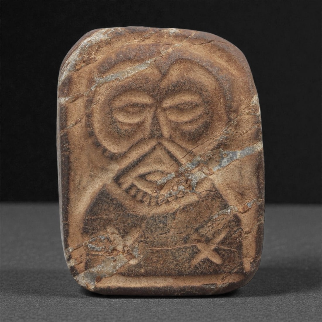 A Byzantine Provincial Stone Relief Plaque with Bust, 11th-12th Century, 98B (1 of 2)