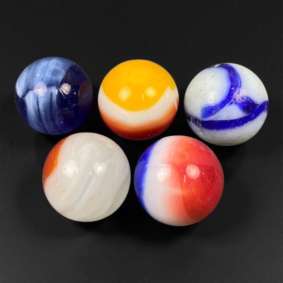 Vintage Glass Marbles Lot, Mid-20th Century, 1.5-1.6cm, 30EK (1 of 1)