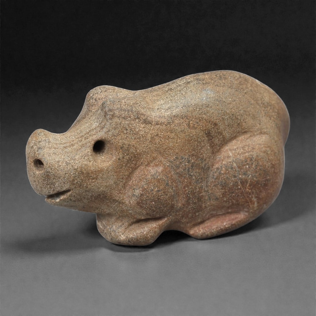 A Near Eastern Stone Boar Figurine, 3rd-2nd Millennium BCE, 25LA (1 of 2)