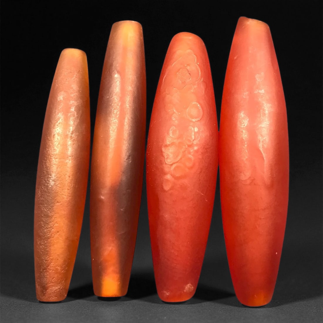 Antique Tibetan Carnelian Beads, c. 18th-19th Century, 5-5.9 cm, 99EL (1 of 1)