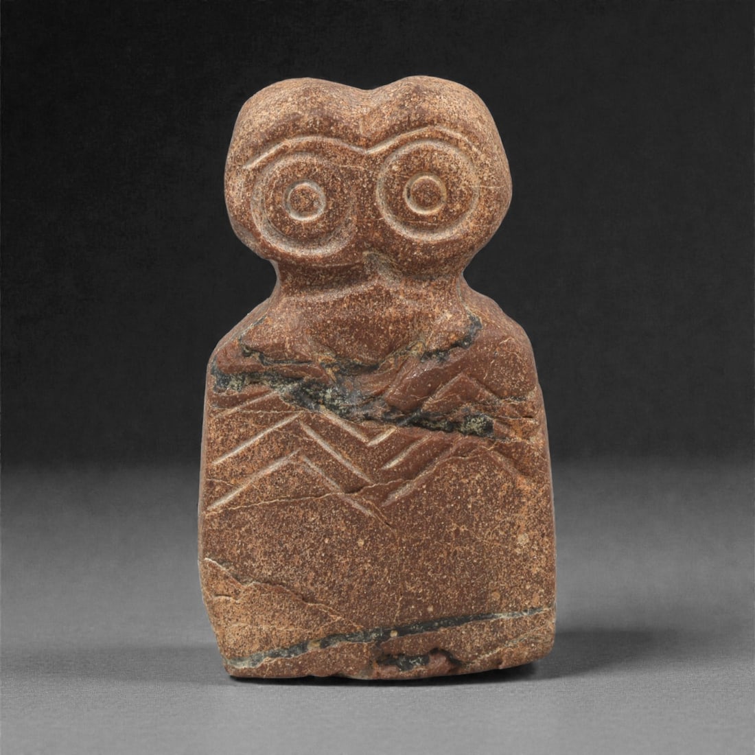 A Near Eastern Stone Eye Idol, Early Bronze Age, 3rd Millennium BCE, 74AC (1 of 2)