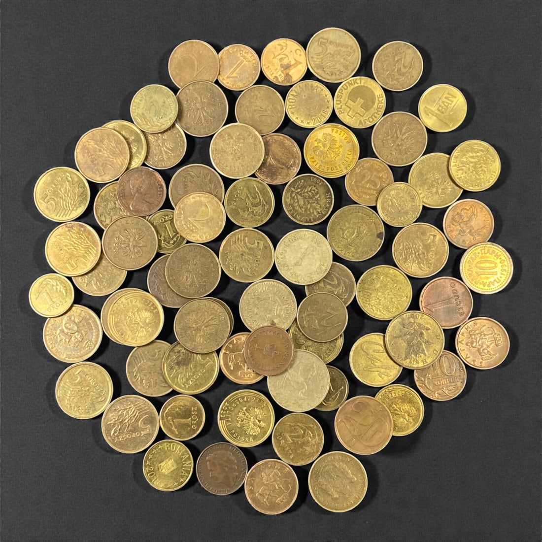 EASTERN EUROPE: Cold War Brass & Transition Era Coin Group, 1960s-1990s, 187g, 8V (1 of 1)