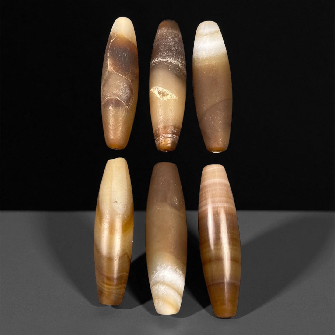 Antique Tibetan Chung Dzi Agate Beads, c. 18th-19th Century, 3cm, 85EN (1 of 1)