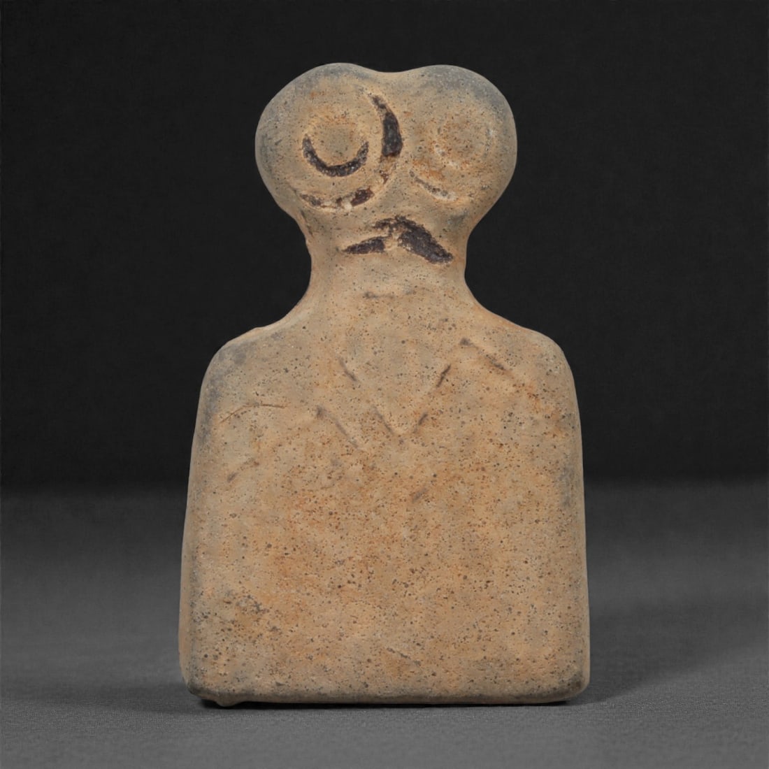 A Northern Mesopotamian Stone Eye Idol, Late Chalcolithic, 4th Millennium BCE, 43LQ (1 of 2)