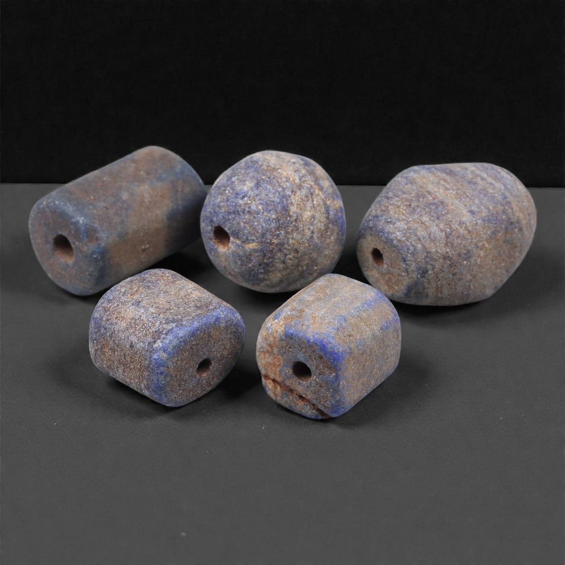 A Near Eastern Akkadian Lapis Lazuli Bead Lot, circa 2334-2154 BCE, 1.2-2.6cm, 74Y (1 of 1)