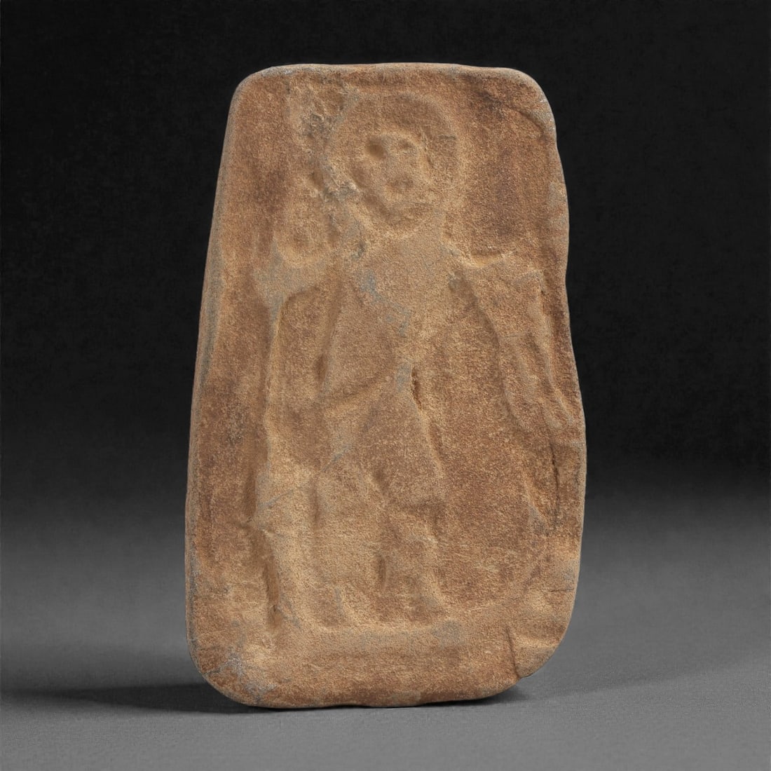 A Byzantine Stone Relief with Standing Figure, 10th-12th Century, 49C (1 of 2)