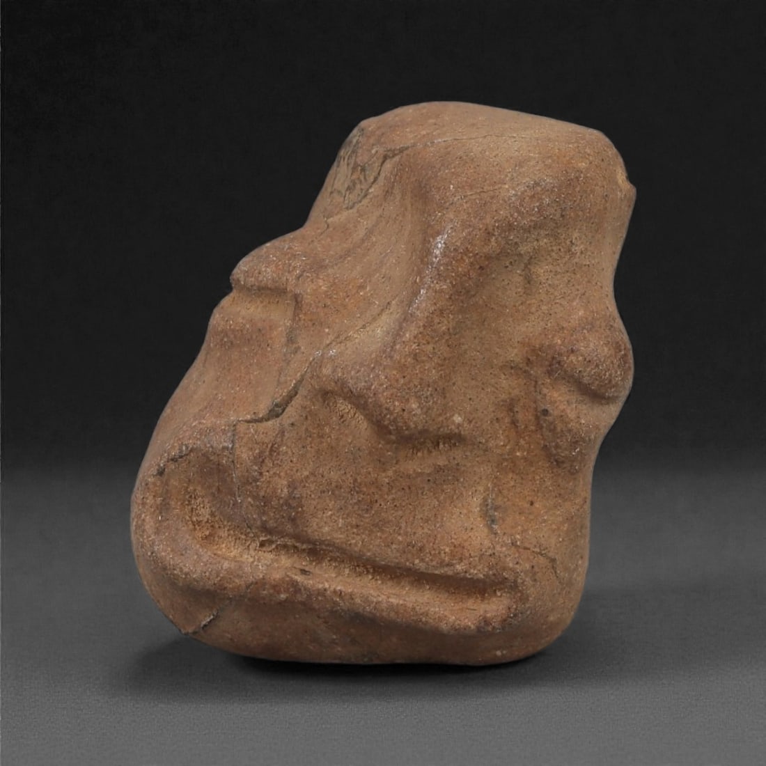 A Mediterranean Stone Maskette, 12th-17th Century, 65AD (1 of 2)