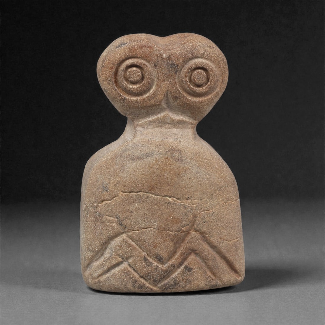 A Northern Mesopotamian Stone Eye Idol, 24AC (1 of 2)