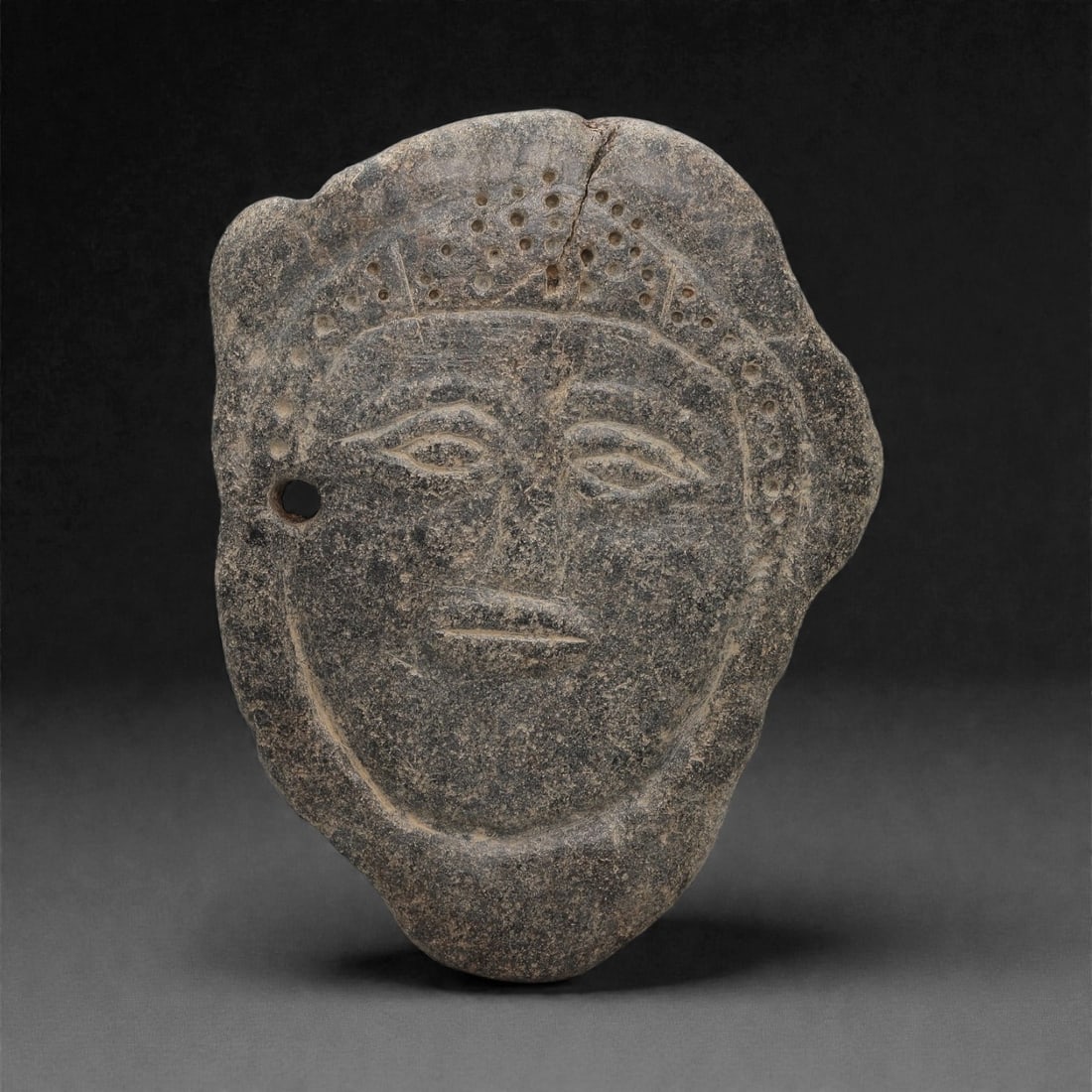 A Sino-Siberian Stone Anthropomorphic Plaque, Late 1st Millennium BCE, 3LQ (1 of 2)