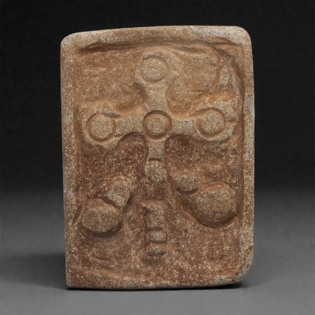 A Byzantine Stone Relief Plaque with Cross, 10th-12th Century, 3B (1 of 2)