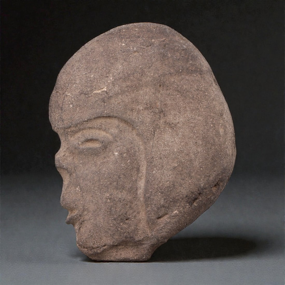 A Mesoamerican Stone Head Sculpture, Pre-Columbian Period, 96P (1 of 2)