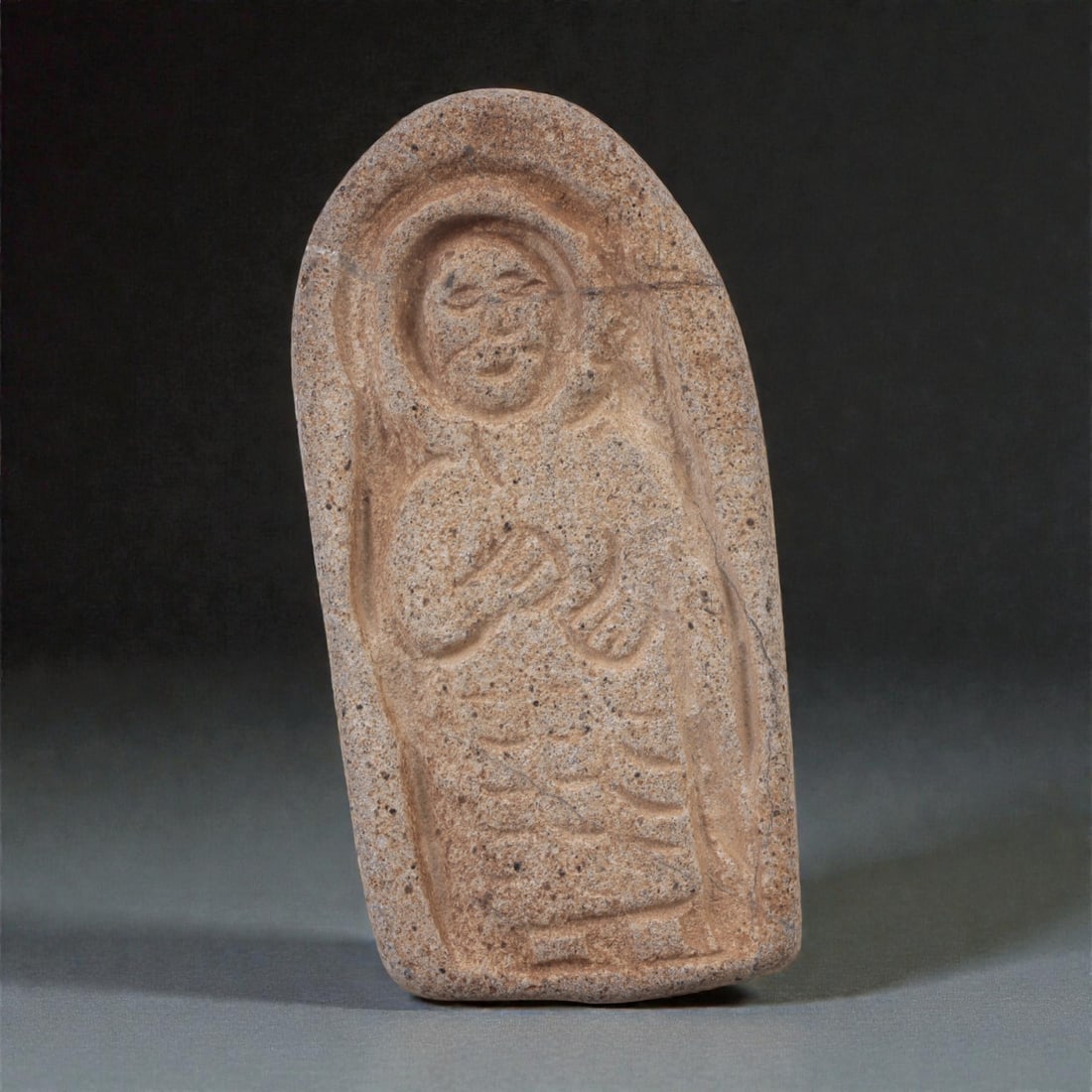 A Medieval Stone Christian Plaque, 12th-14th Century, 89T (1 of 2)