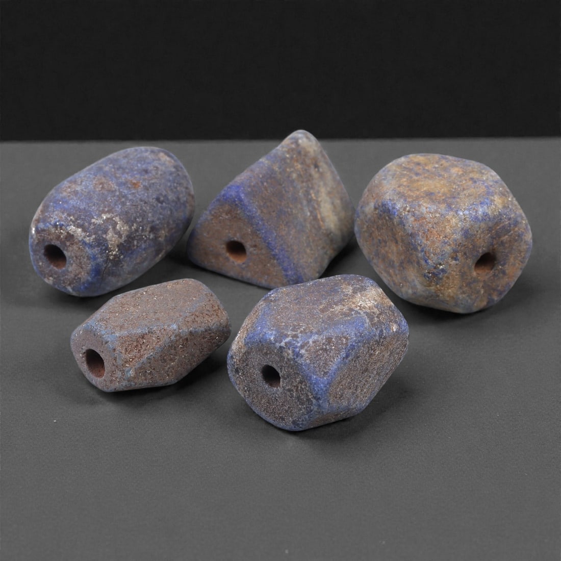 A Near Eastern Akkadian Lapis Lazuli Bead Lot, circa 2334-2154 BCE, 1.4-2cm, 82Y (1 of 1)