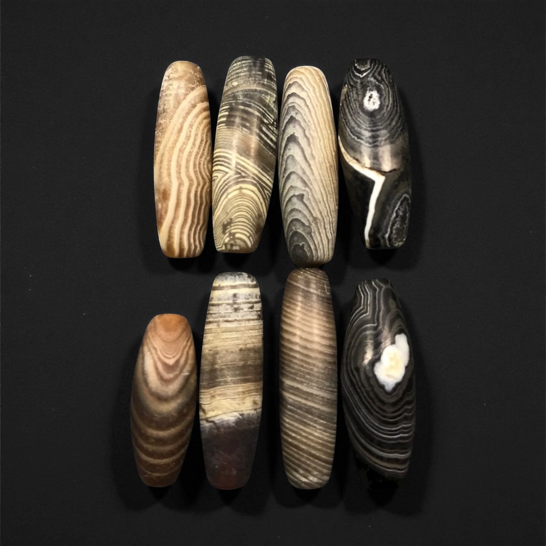Ancient Medieval Tibetan Chung Dzi Agate Beads, c. 12th-15th Century CE, 1.5-2 cm, 47EL (1 of 1)