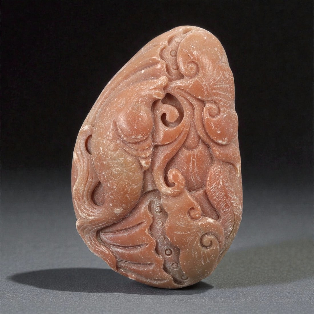 A Chinese Hardstone Fish Pebble Carving, 20th Century, 25YB (1 of 2)